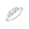 Platinum 'Heart' Brilliant Cut 0.75ct Diamond Three Stone Ring
