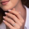 Platinum 'Heart' Brilliant Cut 0.75ct Diamond Three Stone Ring