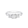 Platinum 'Heart' Brilliant Cut 0.75ct Diamond Three Stone Ring