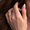 Platinum Brilliant Cut 0.75ct Diamond Three Stone Ring 5