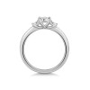 9ct White Gold 0.25ct Illusion 3 Stone Diamond Ring with Diamond Shoulders