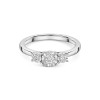 9ct White Gold 0.25ct Diamond Illusion 3 Stone Ring