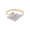 18ct Yellow Gold 1.00ct Round Brilliant Diamond Boat Cluster Ring
