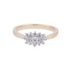 18ct Yellow Gold 0.33ct Round Brilliant Diamond Boat Cluster Ring