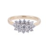 18ct Yellow Gold 0.80ct Round Brilliant Diamond Boat Cluster Ring