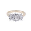 18ct Yellow Gold Baguette and Brilliant Cut 1.25ct Diamond Cluster Ring