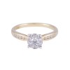 18ct Yellow Gold 0.35ct Round Brilliant Diamond Cluster Ring