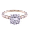 18ct Yellow Gold 0.65ct Round Brilliant Diamond Cluster Ring