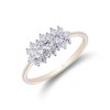 18ct Yellow Gold Brilliant Cut 0.50ct Diamond Cluster Ring