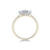 18ct Yellow Gold Brillant Cut 0.90ct Diamond Flower Cluster Ring