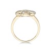 18ct Yellow Gold 0.21ct Round Brilliant Cluster Flower Style Diamond Ring
