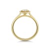 18ct Yellow Gold Round Brilliant Diamond 0.50ct Pear Halo Cluster Ring