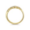 18ct Yellow Gold Round Brilliant 0.20ct Diamond Cluster Fancy Band