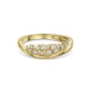 18ct Yellow Gold Round Brilliant 0.20ct Diamond Cluster Fancy Band