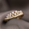 18ct Yellow Gold Round Brilliant 0.20ct Diamond Cluster Fancy Band