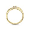 18ct Yellow Gold Round Brilliant 0.15ct Diamond Knot Fancy Band