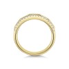 18ct Yellow Gold Round Brilliant 0.15ct Diamond Double Row Fancy Band