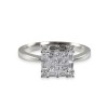 18ct White Gold 0.50ct Baguette and Princess Cut Diamond Cluster Ring