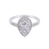 18ct white gold fancy pear shape 1.15ct diamond cluster ring
