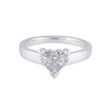 18ct White Gold Approx 0.50ct Princess Cut & round Brilliant Diamond Cluster Ring