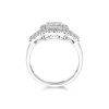 18ct White Gold Baguette and Brilliant Cut 1.00ct Diamond Cluster Ring