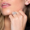 18ct White Gold Baguette and Brilliant Cut 1.00ct Diamond Cluster Ring
