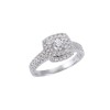 18ct White Gold 1.00ct Diamond Cluster Ring