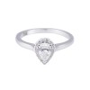 18ct White Gold Approx 0.50ct Pear Shape Diamond Cluster Ring