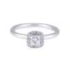 18ct White Gold 0.40ct Princess Cut Diamond Cluster Ring