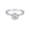 18ct White Gold Approx 0.65ct Round Brilliant Diamond Cluster Ring