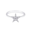 18ct White Gold 0.33ct Round Brilliant Diamond Star Cluster Ring