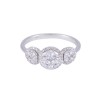 18ct White Gold Approx 0.75ct Round Brilliant Fancy Cluster Ring