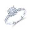 18ct White Gold Brilliant Cut 0.70ct Diamond Cluster Ring