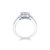 18ct White Gold Baguette and Brilliant Cut 1.75ct Diamond Cluster Ring