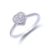 18ct White Gold Brilliant Cut 0.20ct Diamond Heart Cluster Ring