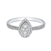 18ct White Gold Brilliant Cut 0.25ct Diamond Cluster Ring