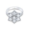 18ct White Gold Brilliant Cut 3.45ct Diamond Flower Cluster Ring