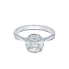 18ct White Gold Marquise And Princess Cut 0.90ct Diamond Cluster Ring