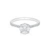 18ct White Gold Marquise And Princess Cut 0.64ct Diamond Shoulder Cluster Ring 2