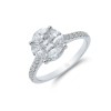 18ct White Gold Marquise And Princess Cut 1.23ct Diamond Cluster Ring