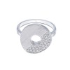 18ct White Gold Brilliant Cut 0.38ct Pav&eacute; Set Diamond Circle Ring
