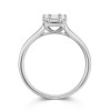 18ct White Gold Baguette and Round Cut 0.56ct Diamond Cluster Ring