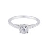 Platinum 0.33ct Round Brilliant Diamond Cluster Ring