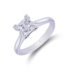 Platinum Princess Cut 0.75ct Diamond Cluster Ring