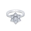 Platinum Brilliant Cut 1.50ct Diamond Flower Cluster Ring