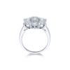 Platinum Brilliant Cut 3.20ct Diamond Flower Cluster Ring