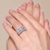 Platinum Baguette and Brilliant Cut 2.80ct Diamond Cluster Ring