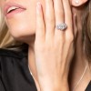 Platinum Baguette and Brilliant Cut 3.00ct Diamond Cluster Ring