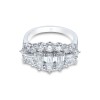 Platinum Baguette and Brilliant Cut 3.00ct Diamond Cluster Ring