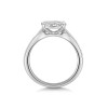 Platinum 0.75ct Diamond Cluster Ring with Diamond Shoulders